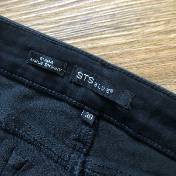 Sts blue NWT woman’s Emma ankle skinny jeans size 30 black soft - Picture 4 of 5